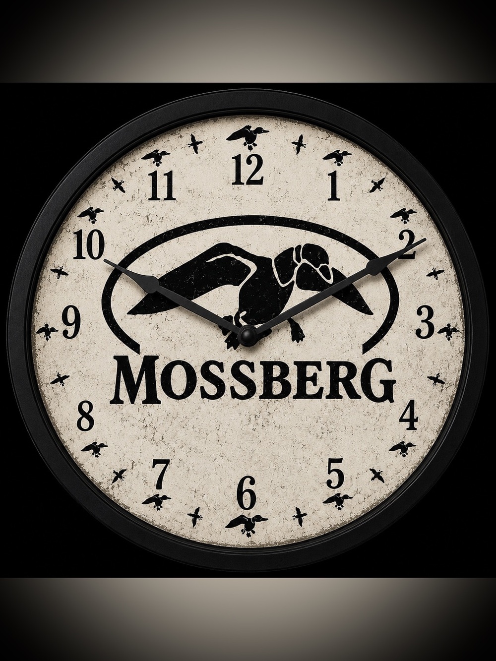 Vintage Duck Wall Clock - Black and Cream
